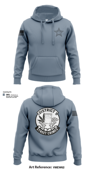 Hoodie, District I Street Crimes, Police, Teamtime, Team time, sublimation, custom sports apparel, team uniforms, spirit wear, spiritwear, sports uniforms, custom shirts, team store, custom team store, fundraiser sports, apparel fundraiser