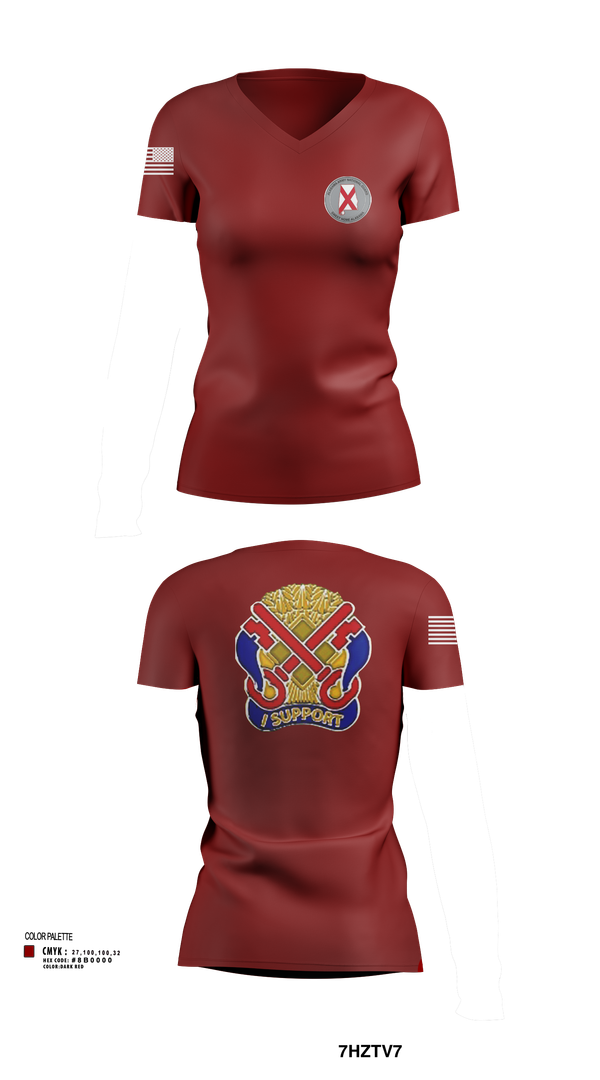 Womens Short Sleeve Vneck Shirt, 122nd Special Troop Command, , Teamtime, Team time, sublimation, custom sports apparel, team uniforms, spirit wear, spiritwear, sports uniforms, custom shirts, team store, custom team store, fundraiser sports, apparel fundraiser