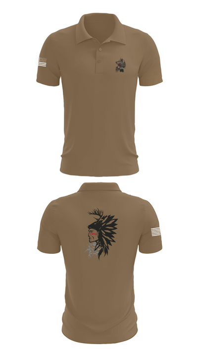 101st airborne 1-327 35416174 Short Sleeve Performance Polo - 7
