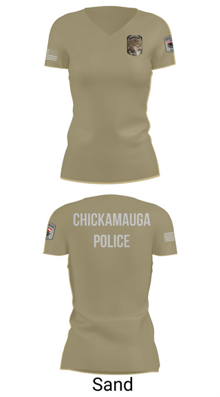 Womens Short Sleeve Vneck Shirt, Chickamauga Police, , Teamtime, Team time, sublimation, custom sports apparel, team uniforms, spirit wear, spiritwear, sports uniforms, custom shirts, team store, custom team store, fundraiser sports, apparel fundraiser