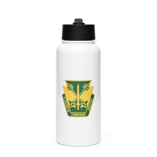 165th MP Battalion 62240089 Stainless Steel Water Bottle with a Straw Lid