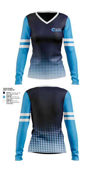Womens Long Sleeve Vneck Shirt, Gig Harbor Water Polo, Water Polo, Teamtime, Team time, sublimation, custom sports apparel, team uniforms, spirit wear, spiritwear, sports uniforms, custom shirts, team store, custom team store, fundraiser sports, apparel fundraiser