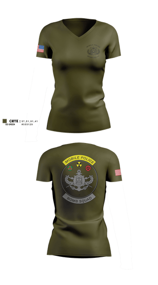 Womens Short Sleeve Vneck Shirt, Mobile Police EOD Unit, Police, Teamtime, Team time, sublimation, custom sports apparel, team uniforms, spirit wear, spiritwear, sports uniforms, custom shirts, team store, custom team store, fundraiser sports, apparel fundraiser