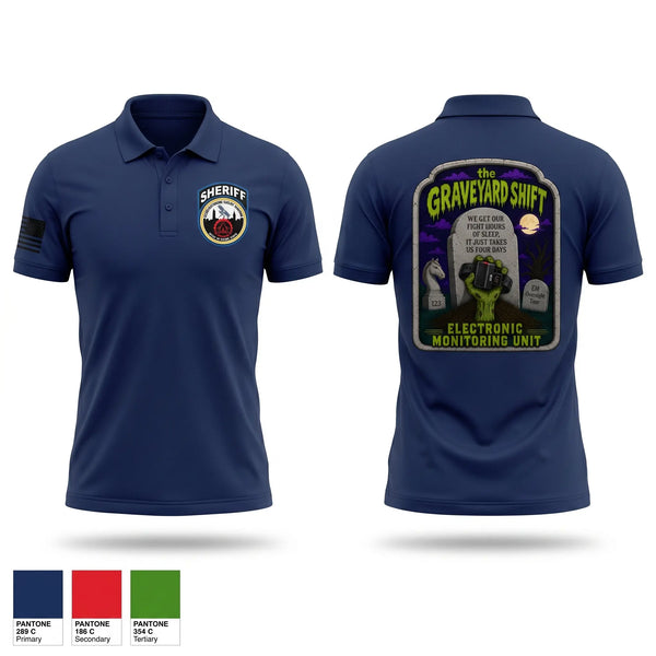 Short Sleeve Performance Polo, Electronic Monitoring, Police, Teamtime, Team time, sublimation, custom sports apparel, team uniforms, spirit wear, spiritwear, sports uniforms, custom shirts, team store, custom team store, fundraiser sports, apparel fundraiser