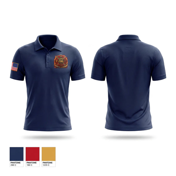 Short Sleeve Performance Polo, Yantis Volunteer Fire Department, Fire Department, Teamtime, Team time, sublimation, custom sports apparel, team uniforms, spirit wear, spiritwear, sports uniforms, custom shirts, team store, custom team store, fundraiser sports, apparel fundraiser
