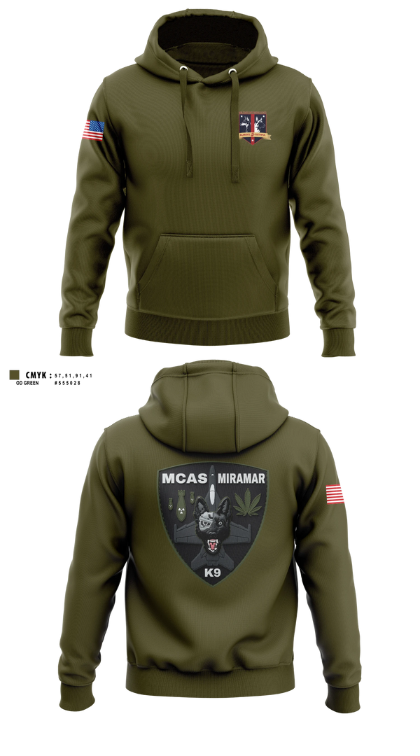 Hoodie, MCAS Miramar Military Working Dog Section, Marines, Teamtime, Team time, sublimation, custom sports apparel, team uniforms, spirit wear, spiritwear, sports uniforms, custom shirts, team store, custom team store, fundraiser sports, apparel fundraiser