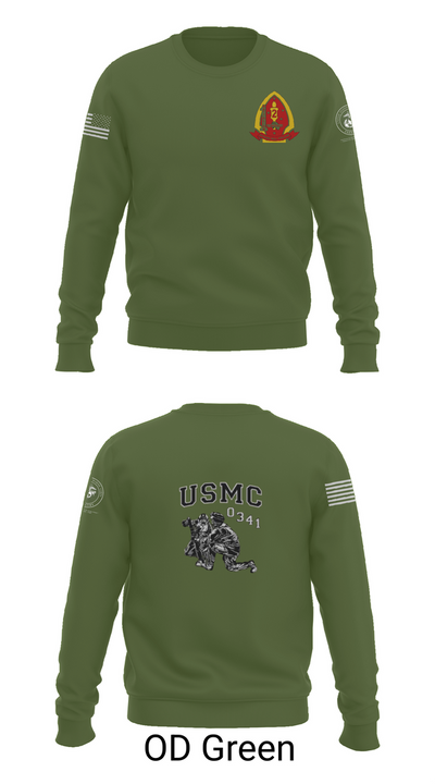1st Bn 2mar 2nd MarDiv 35824328 Crew Neck Sweatshirt - 45