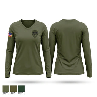 Womens Long Sleeve Vneck Shirt, OPSO SRT, Police, Teamtime, Team time, sublimation, custom sports apparel, team uniforms, spirit wear, spiritwear, sports uniforms, custom shirts, team store, custom team store, fundraiser sports, apparel fundraiser