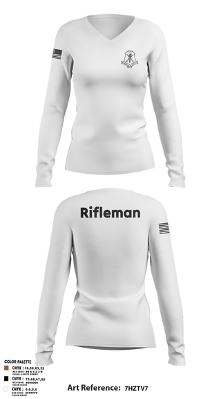 Womens Long Sleeve Vneck Shirt, Pershing Rifles, Army, Teamtime, Team time, sublimation, custom sports apparel, team uniforms, spirit wear, spiritwear, sports uniforms, custom shirts, team store, custom team store, fundraiser sports, apparel fundraiser