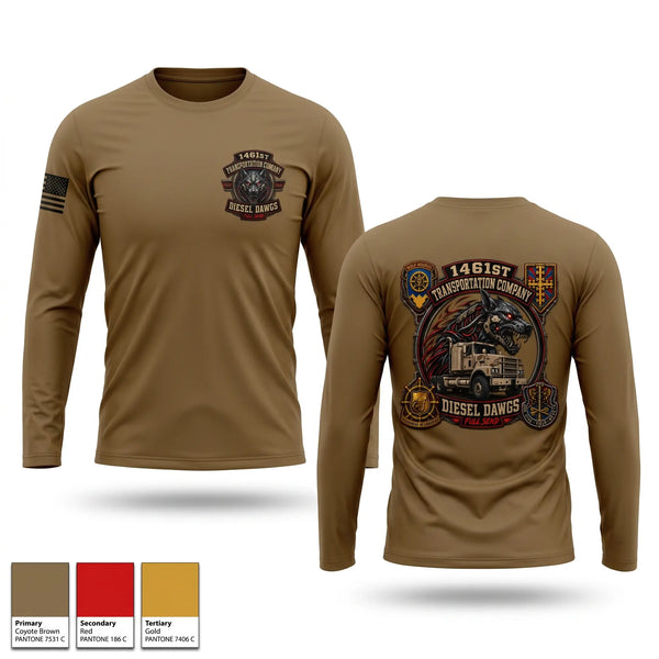 Long Sleeve Performance Shirt, 1461st Transportation Company, National Guard, Teamtime, Team time, sublimation, custom sports apparel, team uniforms, spirit wear, spiritwear, sports uniforms, custom shirts, team store, custom team store, fundraiser sports, apparel fundraiser