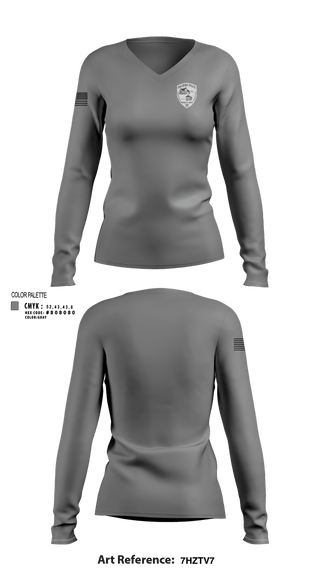 Womens Long Sleeve Vneck Shirt, Dagsboro Police Department, Police, Teamtime, Team time, sublimation, custom sports apparel, team uniforms, spirit wear, spiritwear, sports uniforms, custom shirts, team store, custom team store, fundraiser sports, apparel fundraiser