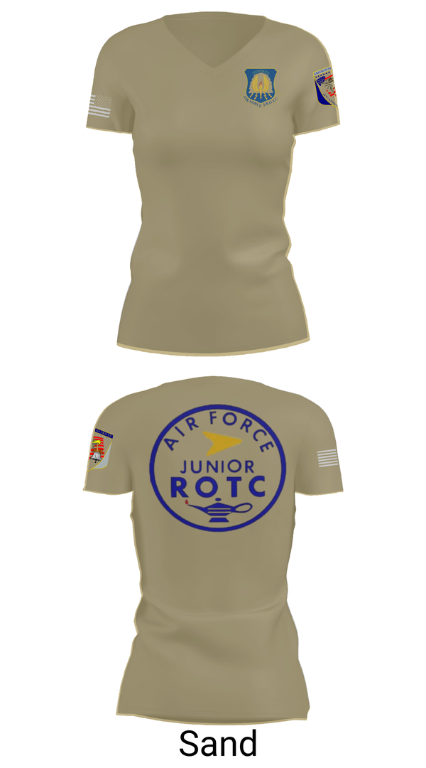Womens Short Sleeve Vneck Shirt, 61st Eagle Squadron, Air Force, Teamtime, Team time, sublimation, custom sports apparel, team uniforms, spirit wear, spiritwear, sports uniforms, custom shirts, team store, custom team store, fundraiser sports, apparel fundraiser