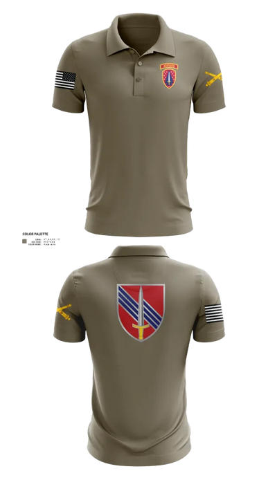 HHB 4th BN, 3rd SFAB 1949375 Short Sleeve Performance Polo - 21