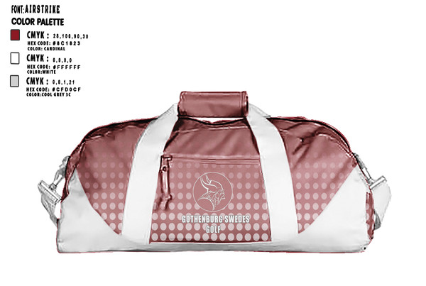 Duffle Bag, Gothenburg Swedes Golf, Golf, Teamtime, Team time, sublimation, custom sports apparel, team uniforms, spirit wear, spiritwear, sports uniforms, custom shirts, team store, custom team store, fundraiser sports, apparel fundraiser