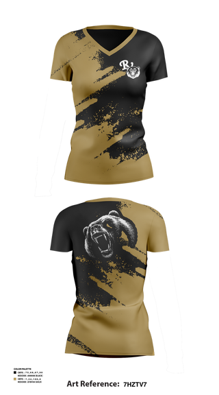 Womens Short Sleeve Vneck Shirt, River View Black Bears, Swimming, Teamtime, Team time, sublimation, custom sports apparel, team uniforms, spirit wear, spiritwear, sports uniforms, custom shirts, team store, custom team store, fundraiser sports, apparel fundraiser