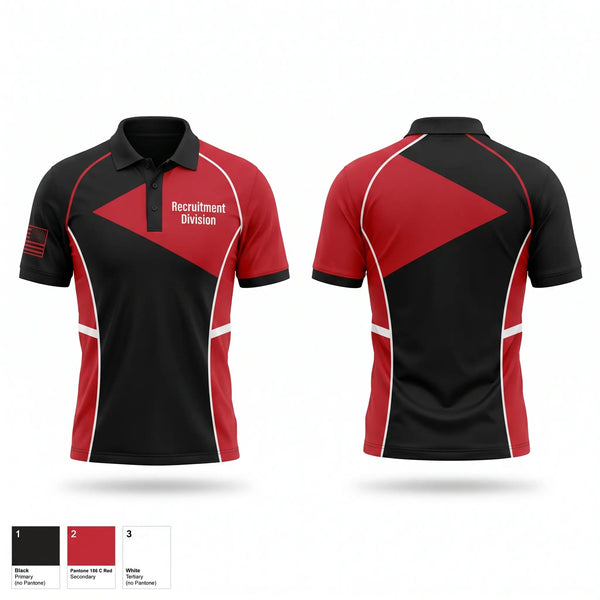 Short Sleeve Performance Polo, Recruitment Division, Police, Teamtime, Team time, sublimation, custom sports apparel, team uniforms, spirit wear, spiritwear, sports uniforms, custom shirts, team store, custom team store, fundraiser sports, apparel fundraiser