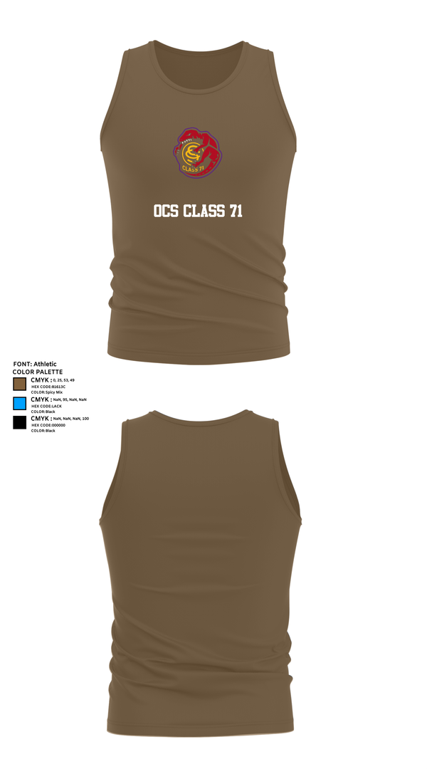 Tank Top, OCS Class 71, , Teamtime, Team time, sublimation, custom sports apparel, team uniforms, spirit wear, spiritwear, sports uniforms, custom shirts, team store, custom team store, fundraiser sports, apparel fundraiser