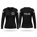 Riverside County Child Exploitation Team Women's Long Sleeve V-neck Shirt - 1