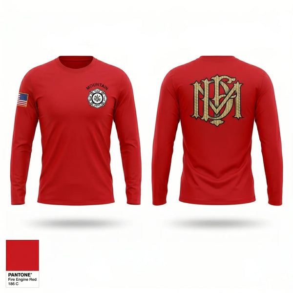 Long Sleeve Performance Shirt, Mountain Fire Department, Fire Department, Teamtime, Team time, sublimation, custom sports apparel, team uniforms, spirit wear, spiritwear, sports uniforms, custom shirts, team store, custom team store, fundraiser sports, apparel fundraiser