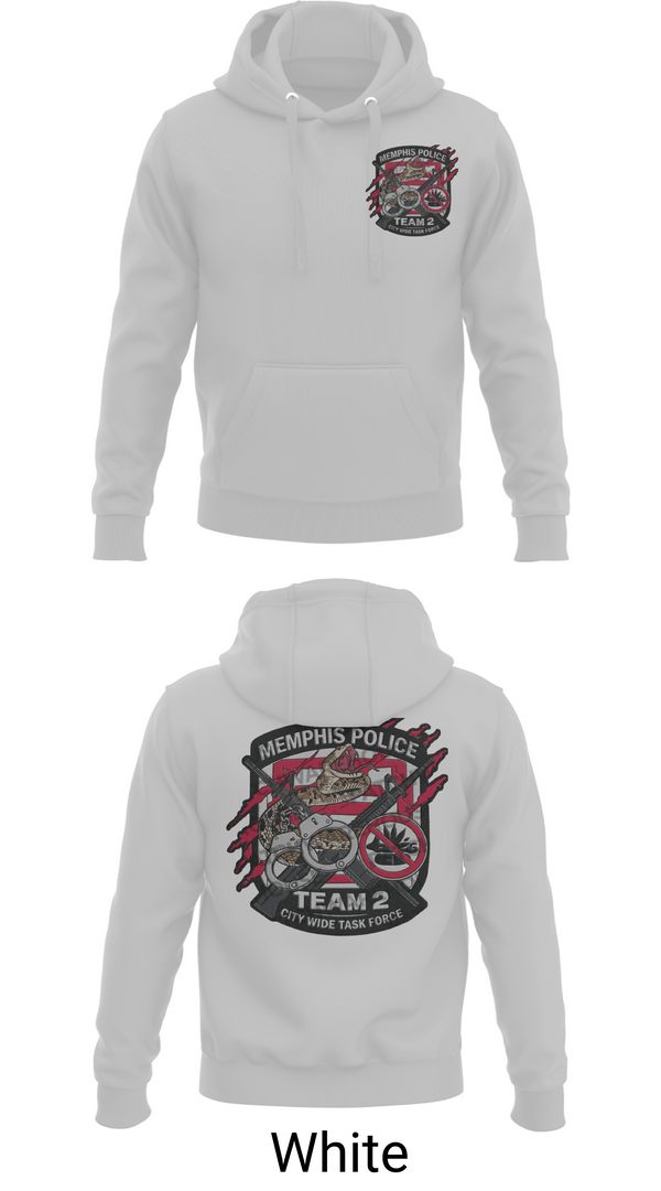Hoodie, Memphis Police City Wide Task Force Team Two, Police, Teamtime, Team time, sublimation, custom sports apparel, team uniforms, spirit wear, spiritwear, sports uniforms, custom shirts, team store, custom team store, fundraiser sports, apparel fundraiser