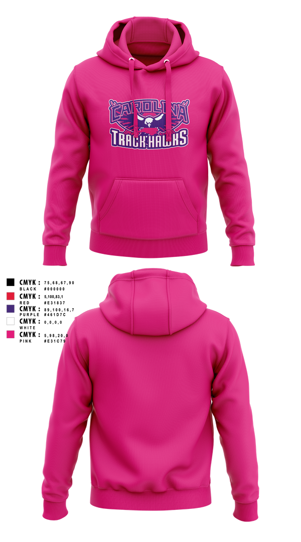 Hoodie, Carolina Track Hawks, Track & Field, Teamtime, Team time, sublimation, custom sports apparel, team uniforms, spirit wear, spiritwear, sports uniforms, custom shirts, team store, custom team store, fundraiser sports, apparel fundraiser