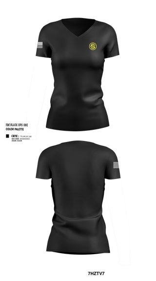 Womens Short Sleeve Vneck Shirt, Texas Officer Candidate Class 69, , Teamtime, Team time, sublimation, custom sports apparel, team uniforms, spirit wear, spiritwear, sports uniforms, custom shirts, team store, custom team store, fundraiser sports, apparel fundraiser
