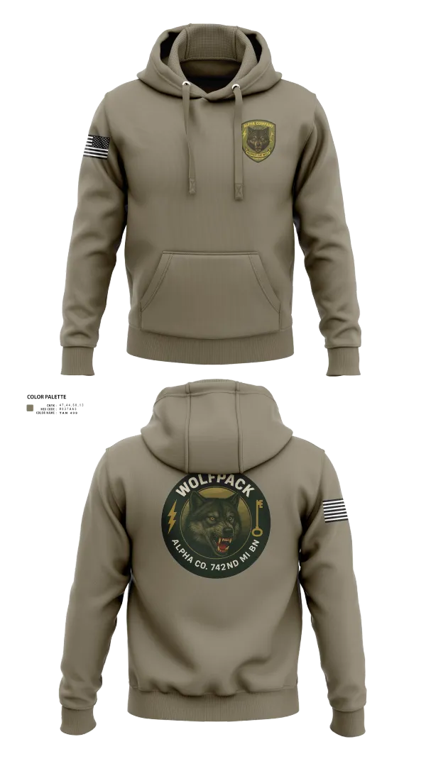 Hoodie, Alpha Company, 742nd MI BN, , Teamtime, Team time, sublimation, custom sports apparel, team uniforms, spirit wear, spiritwear, sports uniforms, custom shirts, team store, custom team store, fundraiser sports, apparel fundraiser