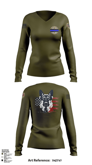 Womens Long Sleeve Vneck Shirt, Phillips County Sheriff Department,, Police, Teamtime, Team time, sublimation, custom sports apparel, team uniforms, spirit wear, spiritwear, sports uniforms, custom shirts, team store, custom team store, fundraiser sports, apparel fundraiser