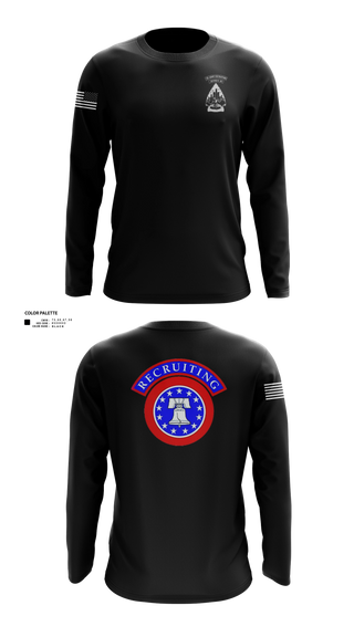 Long Sleeve Performance Shirt, Detroit Recruiting Station, Army, Teamtime, Team time, sublimation, custom sports apparel, team uniforms, spirit wear, spiritwear, sports uniforms, custom shirts, team store, custom team store, fundraiser sports, apparel fundraiser