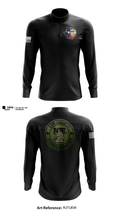 Quarter Zip Jacket, San Angelo fug ops, Police, Teamtime, Team time, sublimation, custom sports apparel, team uniforms, spirit wear, spiritwear, sports uniforms, custom shirts, team store, custom team store, fundraiser sports, apparel fundraiser