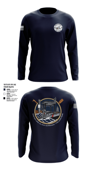 Long Sleeve Performance Shirt, CG STA OAK ISLAND, Coast Guard, Teamtime, Team time, sublimation, custom sports apparel, team uniforms, spirit wear, spiritwear, sports uniforms, custom shirts, team store, custom team store, fundraiser sports, apparel fundraiser