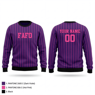 Crew Neck Sweatshirt, F.A.F.O, Baseball, Teamtime, Team time, sublimation, custom sports apparel, team uniforms, spirit wear, spiritwear, sports uniforms, custom shirts, team store, custom team store, fundraiser sports, apparel fundraiser