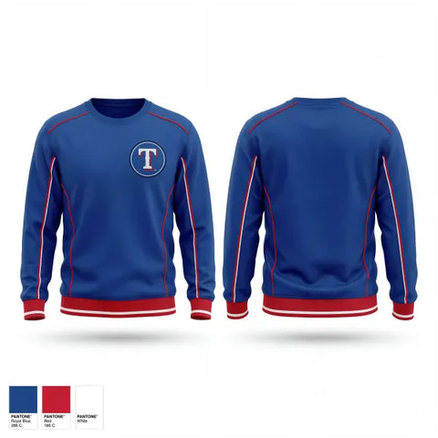 Crew Neck Sweatshirt, Rangers, Baseball, Teamtime, Team time, sublimation, custom sports apparel, team uniforms, spirit wear, spiritwear, sports uniforms, custom shirts, team store, custom team store, fundraiser sports, apparel fundraiser