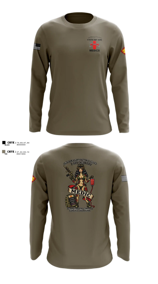Long Sleeve Performance Shirt, 179 HHC Medics, National Guard, Teamtime, Team time, sublimation, custom sports apparel, team uniforms, spirit wear, spiritwear, sports uniforms, custom shirts, team store, custom team store, fundraiser sports, apparel fundraiser