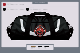 Duffle Bag, Raptors United, Men's Soccer, Teamtime, Team time, sublimation, custom sports apparel, team uniforms, spirit wear, spiritwear, sports uniforms, custom shirts, team store, custom team store, fundraiser sports, apparel fundraiser