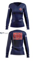 Central Stickney Fire Women's Long Sleeve V-neck Shirt - 11