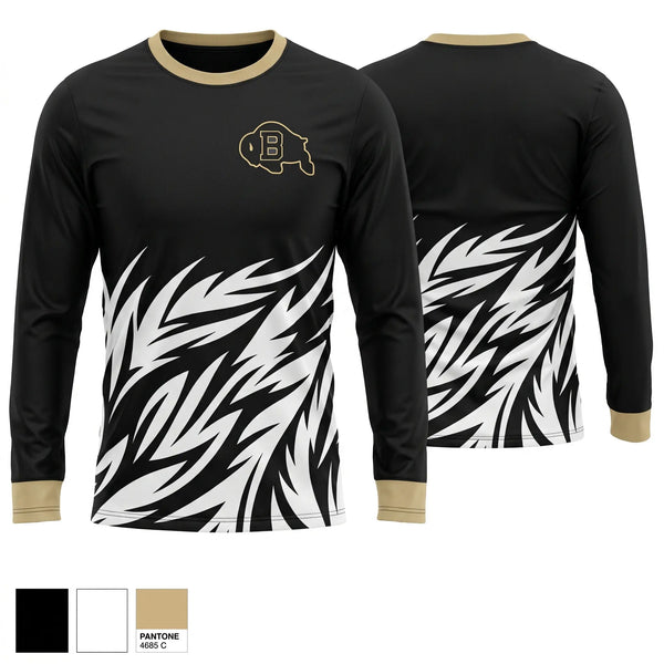 Long Sleeve Performance Shirt, Buffalo Bison, Men's Soccer, Teamtime, Team time, sublimation, custom sports apparel, team uniforms, spirit wear, spiritwear, sports uniforms, custom shirts, team store, custom team store, fundraiser sports, apparel fundraiser