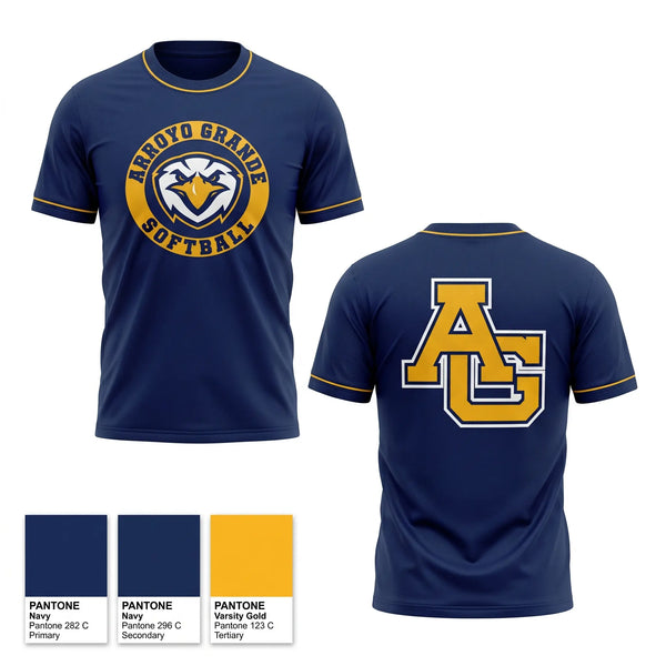 Short Sleeve Performance Shirt, Arroyo Grande Eagles, Softball, Teamtime, Team time, sublimation, custom sports apparel, team uniforms, spirit wear, spiritwear, sports uniforms, custom shirts, team store, custom team store, fundraiser sports, apparel fundraiser
