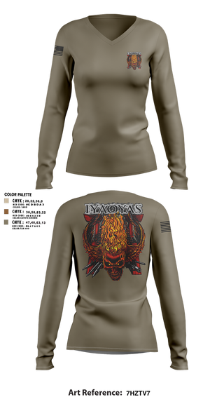 Womens Long Sleeve Vneck Shirt, Aviation ordnance, , Teamtime, Team time, sublimation, custom sports apparel, team uniforms, spirit wear, spiritwear, sports uniforms, custom shirts, team store, custom team store, fundraiser sports, apparel fundraiser