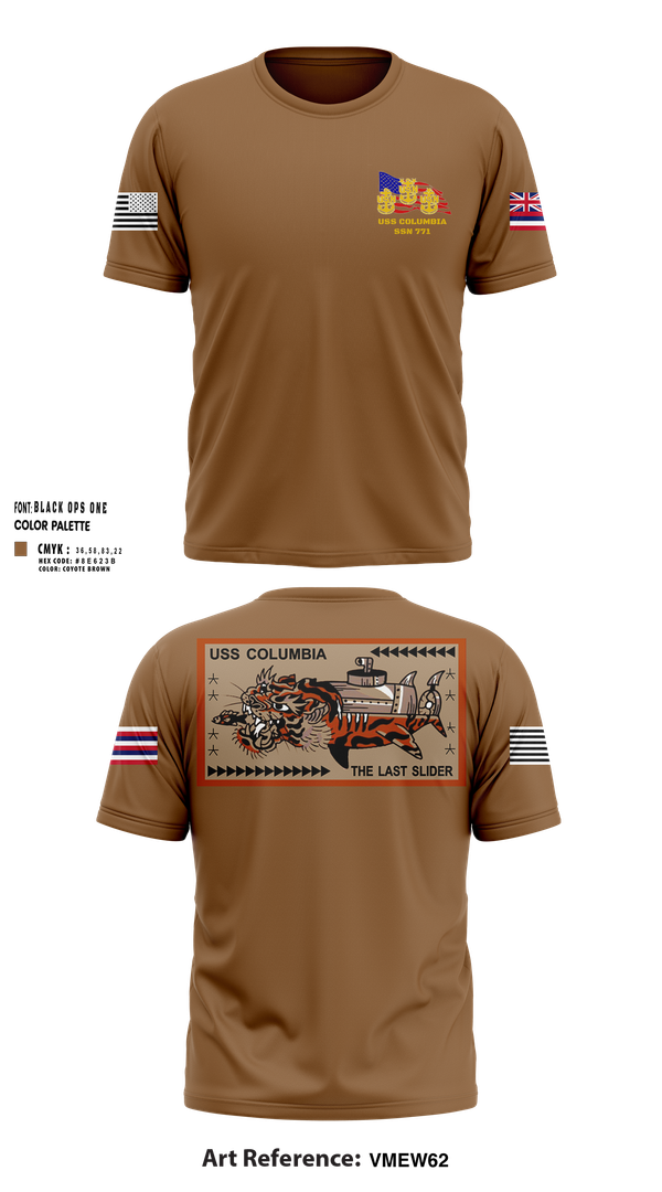 Short Sleeve Performance Shirt, USS Columbia, , Teamtime, Team time, sublimation, custom sports apparel, team uniforms, spirit wear, spiritwear, sports uniforms, custom shirts, team store, custom team store, fundraiser sports, apparel fundraiser