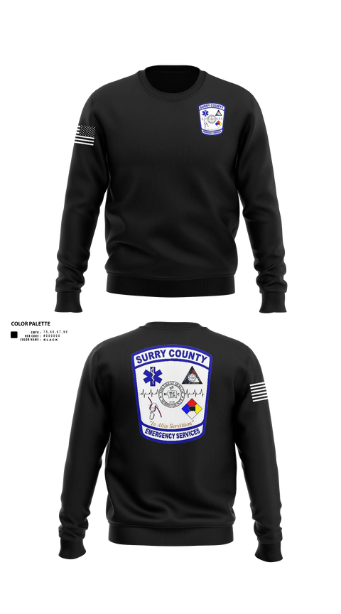 Crew Neck Sweatshirt, Surry County EMS, EMS/EMT, Teamtime, Team time, sublimation, custom sports apparel, team uniforms, spirit wear, spiritwear, sports uniforms, custom shirts, team store, custom team store, fundraiser sports, apparel fundraiser