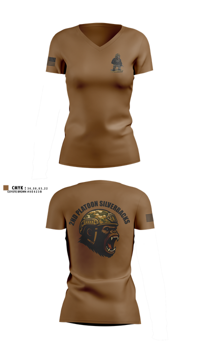1136th MP Co 54858504 Women's Short Sleeve V-neck Shirt - 3