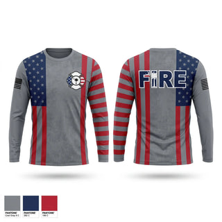 Long Sleeve Performance Shirt, Macedonia Fire Department, Fire Department, Teamtime, Team time, sublimation, custom sports apparel, team uniforms, spirit wear, spiritwear, sports uniforms, custom shirts, team store, custom team store, fundraiser sports, apparel fundraiser