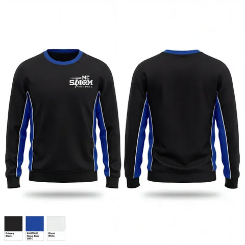 Crew Neck Sweatshirt, MC Storm, Softball, Teamtime, Team time, sublimation, custom sports apparel, team uniforms, spirit wear, spiritwear, sports uniforms, custom shirts, team store, custom team store, fundraiser sports, apparel fundraiser