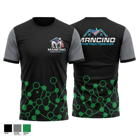 Short Sleeve Performance Shirt, Mancino construction USA, , Teamtime, Team time, sublimation, custom sports apparel, team uniforms, spirit wear, spiritwear, sports uniforms, custom shirts, team store, custom team store, fundraiser sports, apparel fundraiser