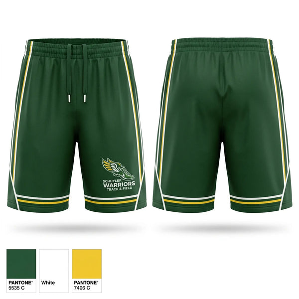 Athletic Shorts With Pockets, Schuyler High School, Track & Field, Teamtime, Team time, sublimation, custom sports apparel, team uniforms, spirit wear, spiritwear, sports uniforms, custom shirts, team store, custom team store, fundraiser sports, apparel fundraiser