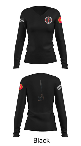 Womens Long Sleeve Vneck Shirt, Lance missile reunion, Army, Teamtime, Team time, sublimation, custom sports apparel, team uniforms, spirit wear, spiritwear, sports uniforms, custom shirts, team store, custom team store, fundraiser sports, apparel fundraiser