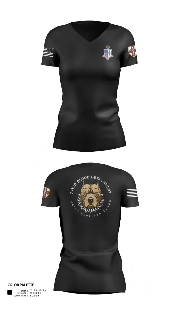 Womens Short Sleeve Vneck Shirt, 7236 Medical Support Unit, Army, Teamtime, Team time, sublimation, custom sports apparel, team uniforms, spirit wear, spiritwear, sports uniforms, custom shirts, team store, custom team store, fundraiser sports, apparel fundraiser