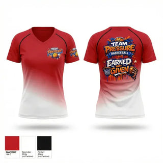 Womens Short Sleeve Vneck Shirt, ENG Earned not given, Men's Basketball, Teamtime, Team time, sublimation, custom sports apparel, team uniforms, spirit wear, spiritwear, sports uniforms, custom shirts, team store, custom team store, fundraiser sports, apparel fundraiser
