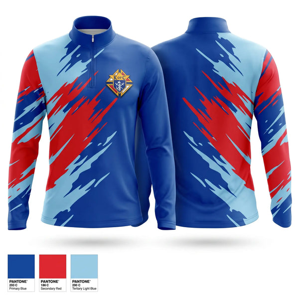 Quarter Zip Jacket, Knights of Columbus, , Teamtime, Team time, sublimation, custom sports apparel, team uniforms, spirit wear, spiritwear, sports uniforms, custom shirts, team store, custom team store, fundraiser sports, apparel fundraiser